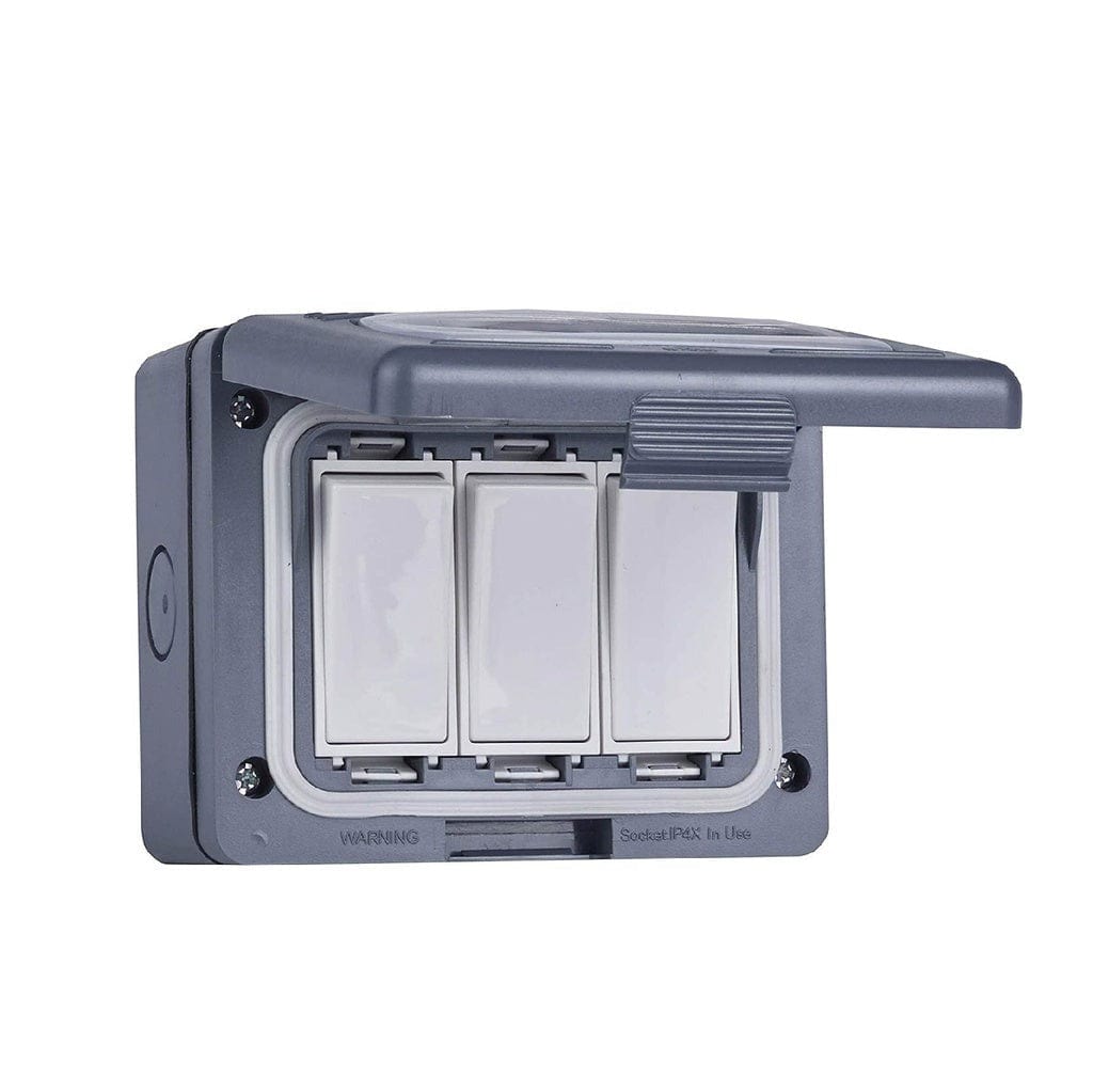 Schneider Electric Weatherproof Light Switch 3 Gang 2 Way Switch IP55 | Supply Master | Accra, Ghana Switches & Sockets Buy Tools hardware Building materials