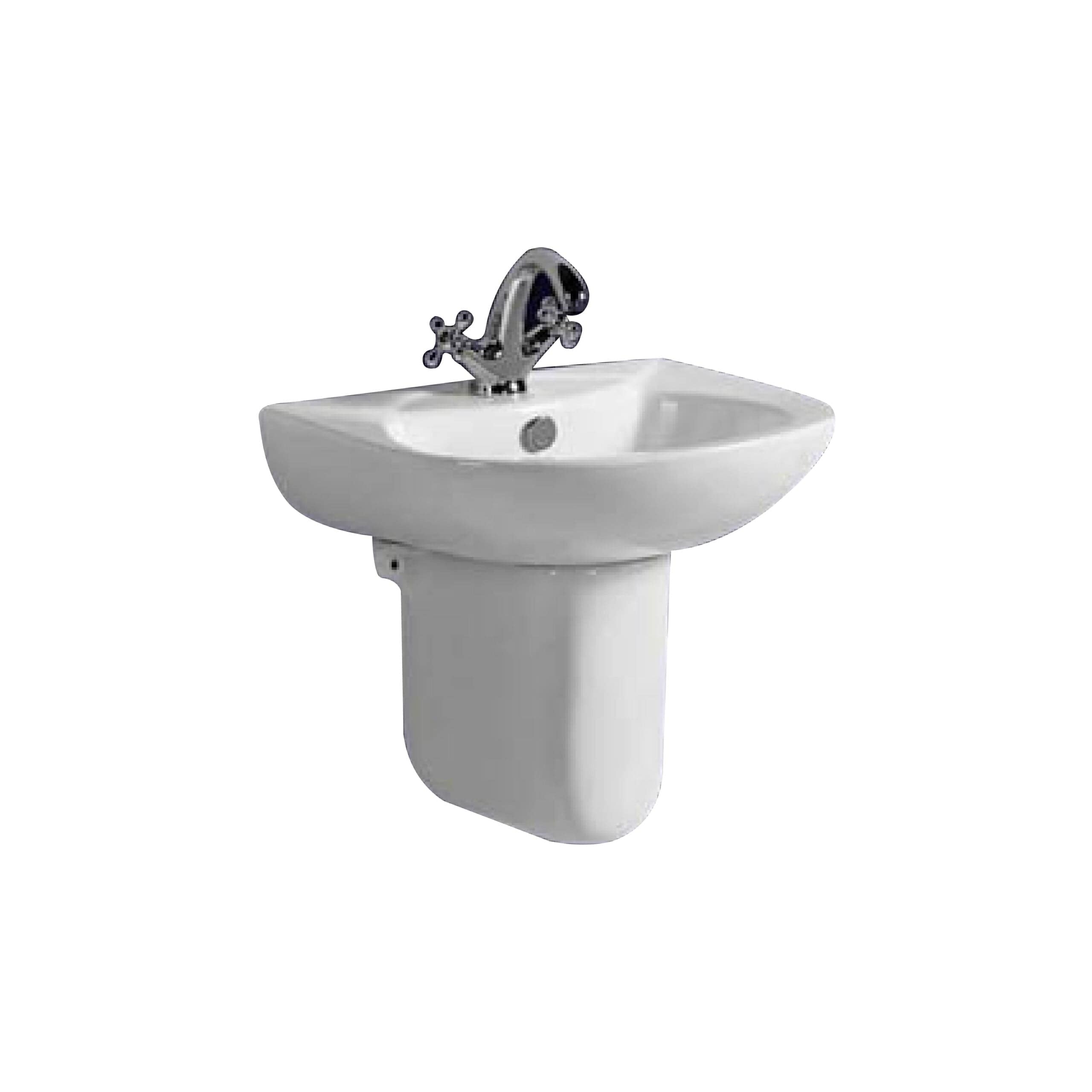 Half Pedestal Hand Wash Basin 520 x 440 x 440mm - C212 | Supply Master | Accra, Ghana Bathroom Sink Buy Tools hardware Building materials