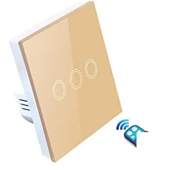 Smart Wi-Fi 3-Gang Light Switch | Supply Master | Accra, Ghana Switches & Sockets Gold Buy Tools hardware Building materials