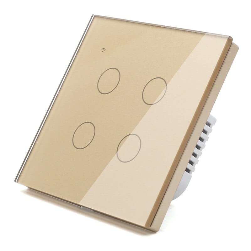 Smart Wi-Fi 4-Gang Light Switch | Supply Master | Accra, Ghana Switches & Sockets Gold Buy Tools hardware Building materials