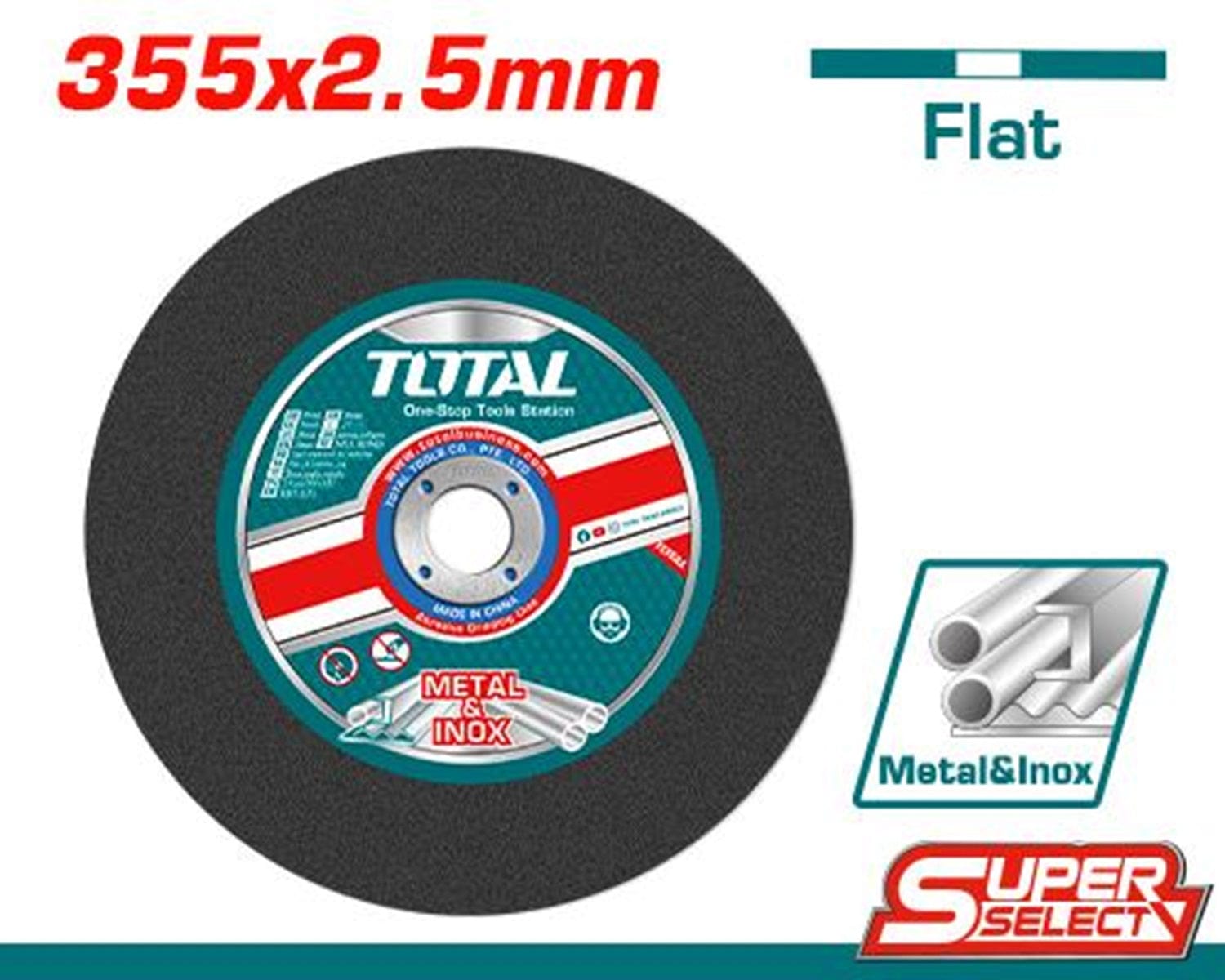 Total 14"/355mm Abrasive Metal Cutting Disc - TAC2253551 | Supply Master | Accra, Ghana Grinding & Cutting Wheels Buy Tools hardware Building materials