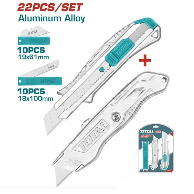 Total 22 Pcs Utility Knife Set - THT515226 | Supply Master | Accra, Ghana Multi Tools & Knives Buy Tools hardware Building materials