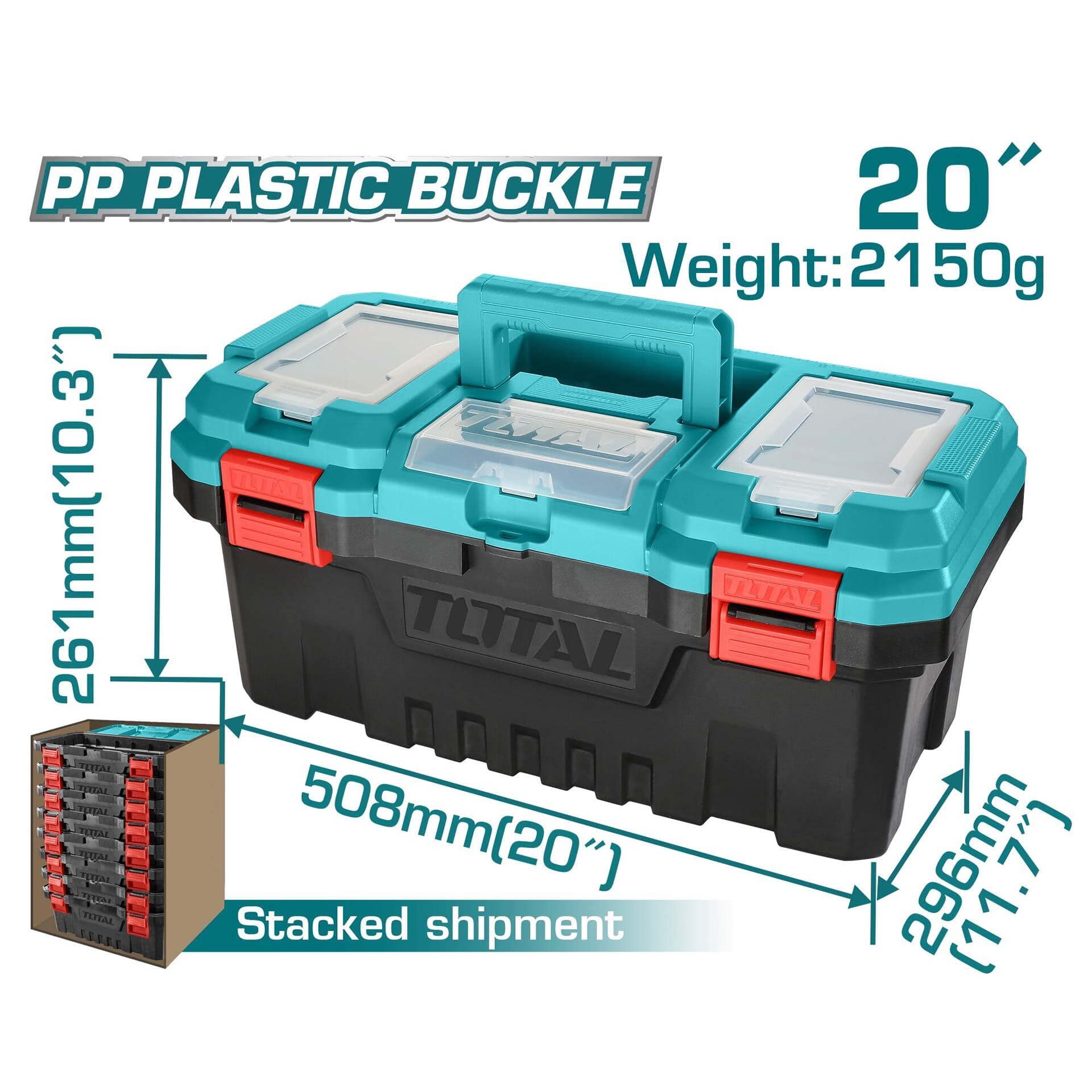 Total Plastic Tool Boxes 20" - TPBX0201 | Supply Master | Accra, Ghana Tool Boxes Bags & Belts Buy Tools hardware Building materials