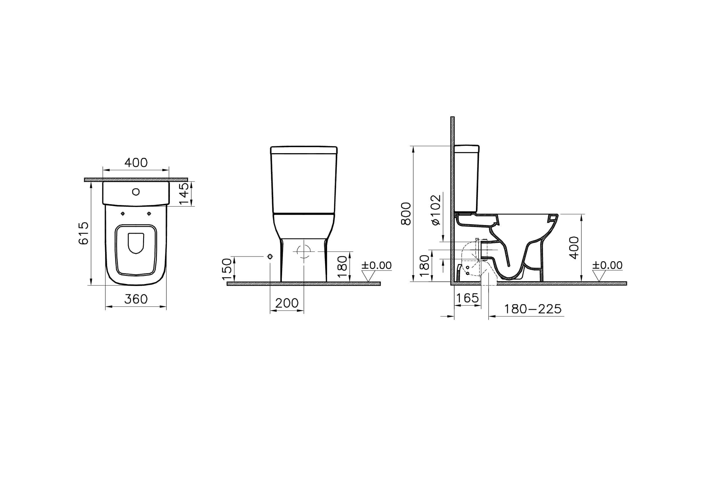 Vitra S20 Close Coupled Water Closet Without Bidet Function - 5512L003-0096 | Supply Master | Accra, Ghana Toilet & Urinal Buy Tools hardware Building materials