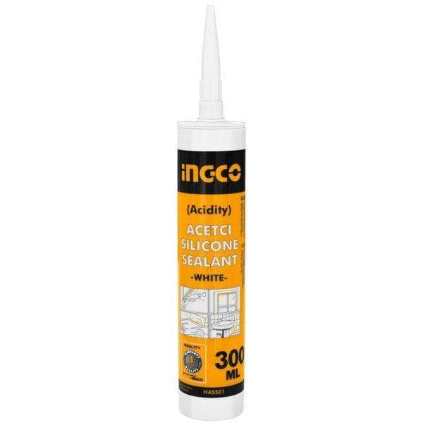 Ingco Acetic Silicone Sealant - White, Black & Transparent | Supply Master | Accra, Ghana Hardware Building Steel Engineering Hardware tool