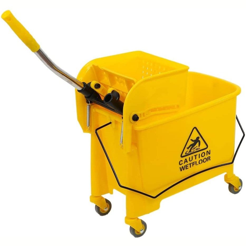 Supply Master Janitorial & Cleaning Heavy Duty 20L Mop Bucket with Down Press Wringer