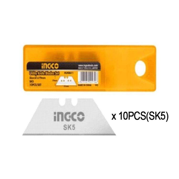 Ingco 10 Pieces Utility Knife Blades Set - HUKB611 | Supply Master | Accra, Ghana Tools Building Steel Engineering Hardware tool