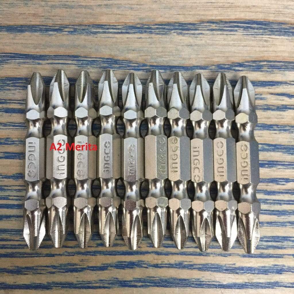 Ingco 10pcs Screwdriver Bits Set 50mm Two Sides - SDB21PH223 | Supply Master | Accra, Ghana Tools Building Steel Engineering Hardware tool