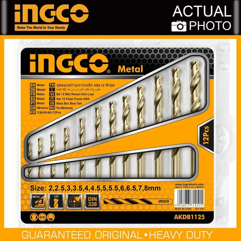 Ingco 12 Pieces HSS Twist Drill Bits Set - AKDB1125 | Supply Master | Accra, Ghana Tools Building Steel Engineering Hardware tool