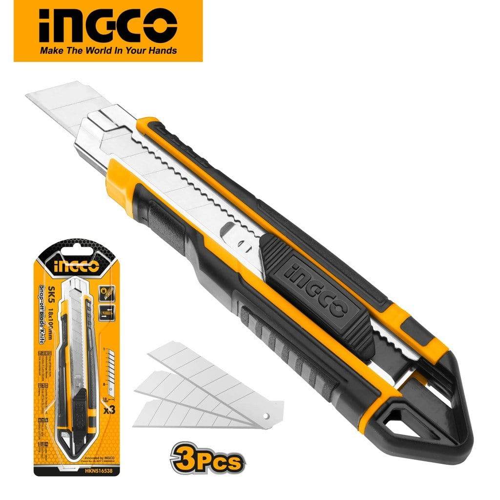Ingco 169mm Snap-off Blade Knife - HKNS16538