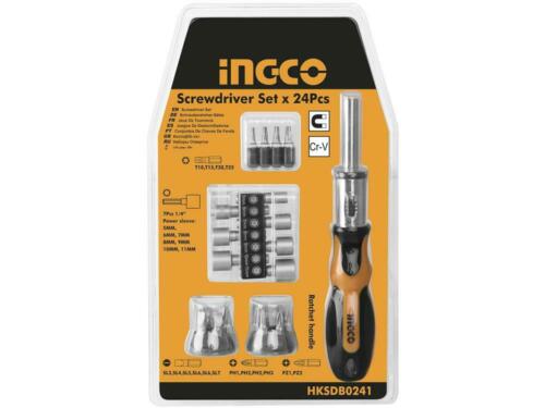 Ingco 24 Pieces Screwdriver Set - HKSDB0248