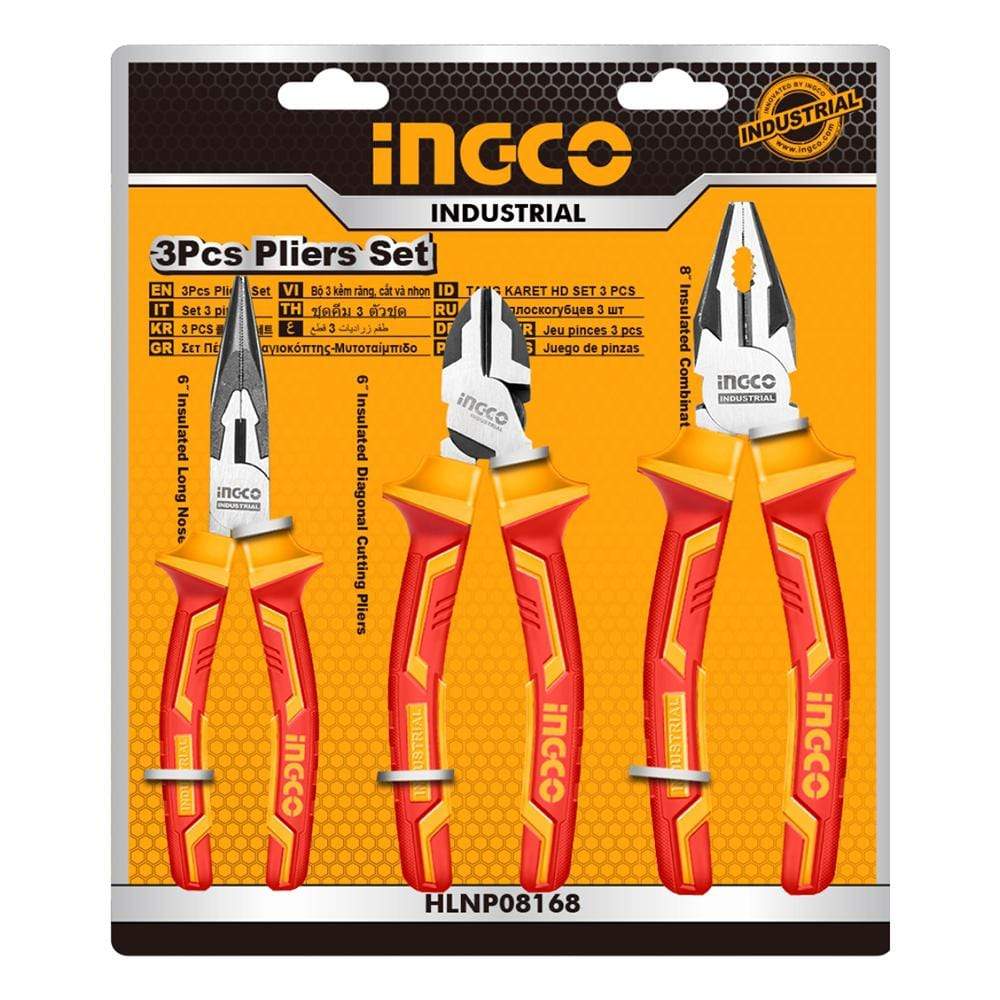 Ingco 3 Pieces Insulated Plier Set - HIKPS28318 | Supply Master | Accra, Ghana Tools Building Steel Engineering Hardware tool