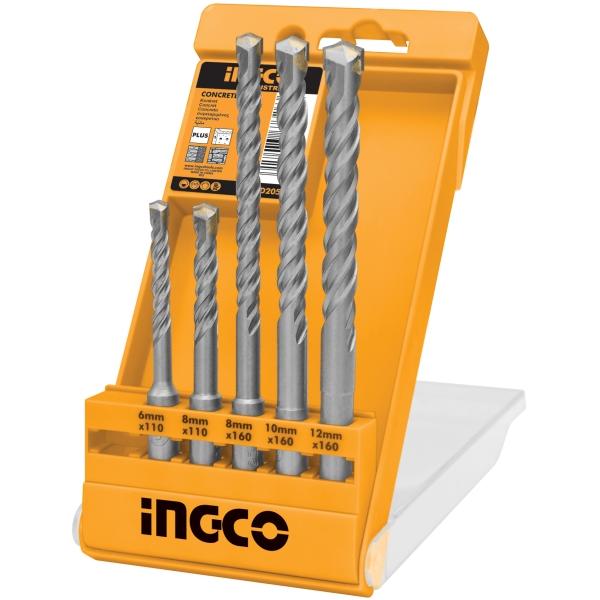 Ingco 5 Pieces SDS Plus Hammer Drill Bit Set - AKD2052 | Supply Master | Accra, Ghana Tools Building Steel Engineering Hardware tool
