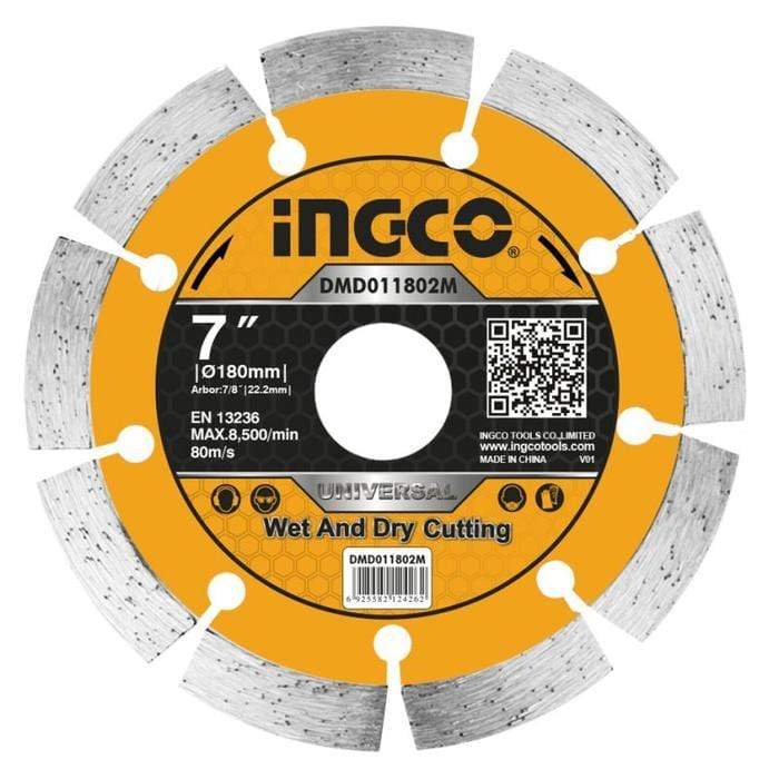 Ingco 7 “ x 22.2mm Dry Brick Cutting Disc - DMD011802M