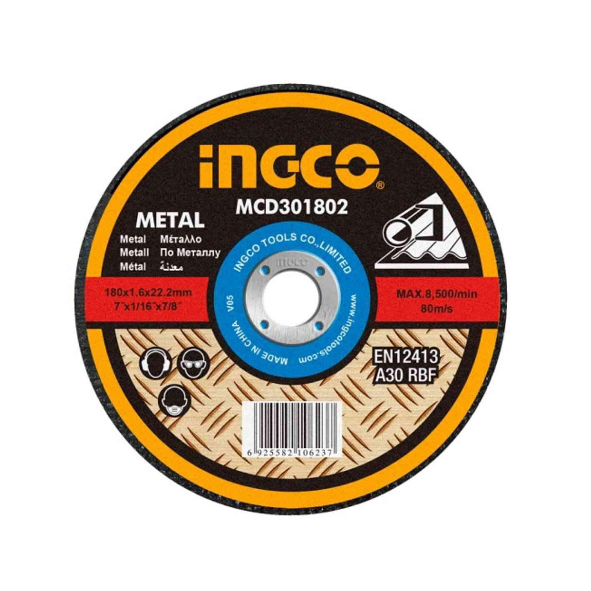 Ingco Abrasive Metal Cutting Disc | Supply Master | Accra, Ghana Tools 180mmx1.6mm Building Steel Engineering Hardware tool