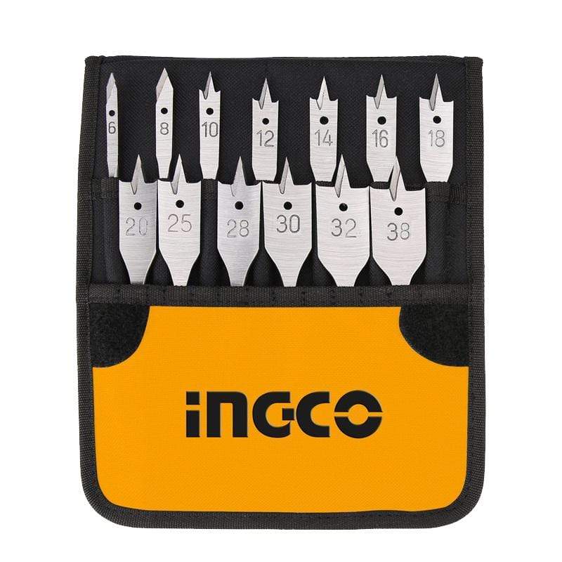 Ingco - Flat Wood Drill Bits set (13pcs) - AKD41301