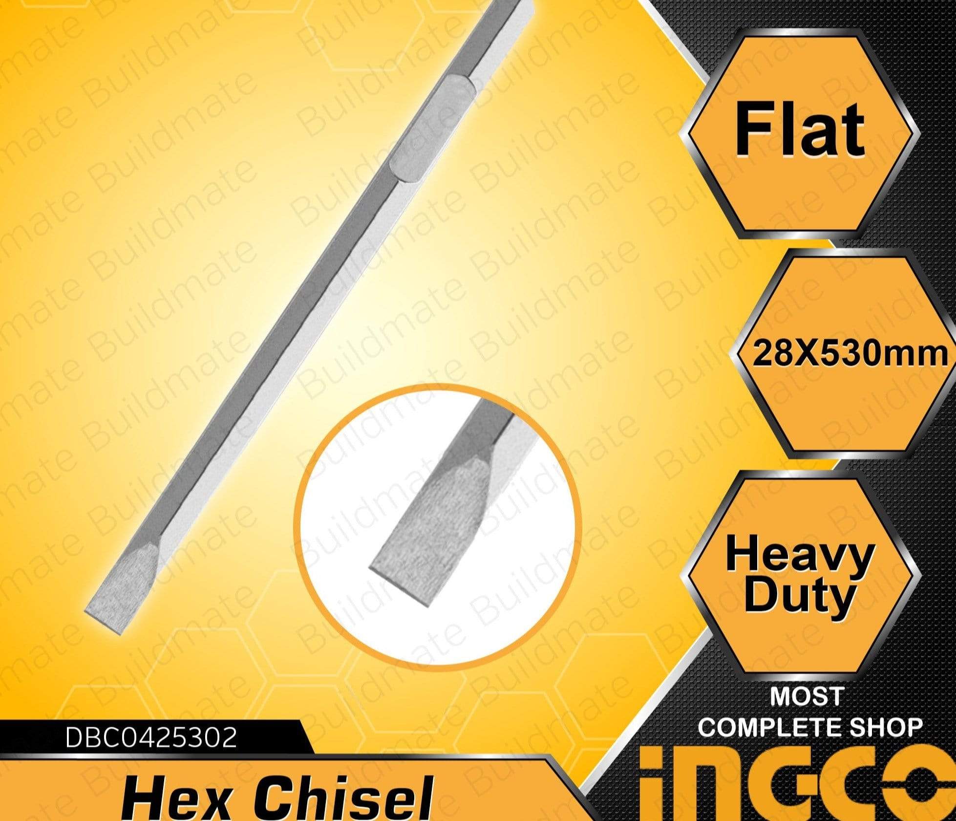 Ingco Hex Chisel | Supply Master | Accra, Ghana Tools 28x530mm Building Steel Engineering Hardware tool