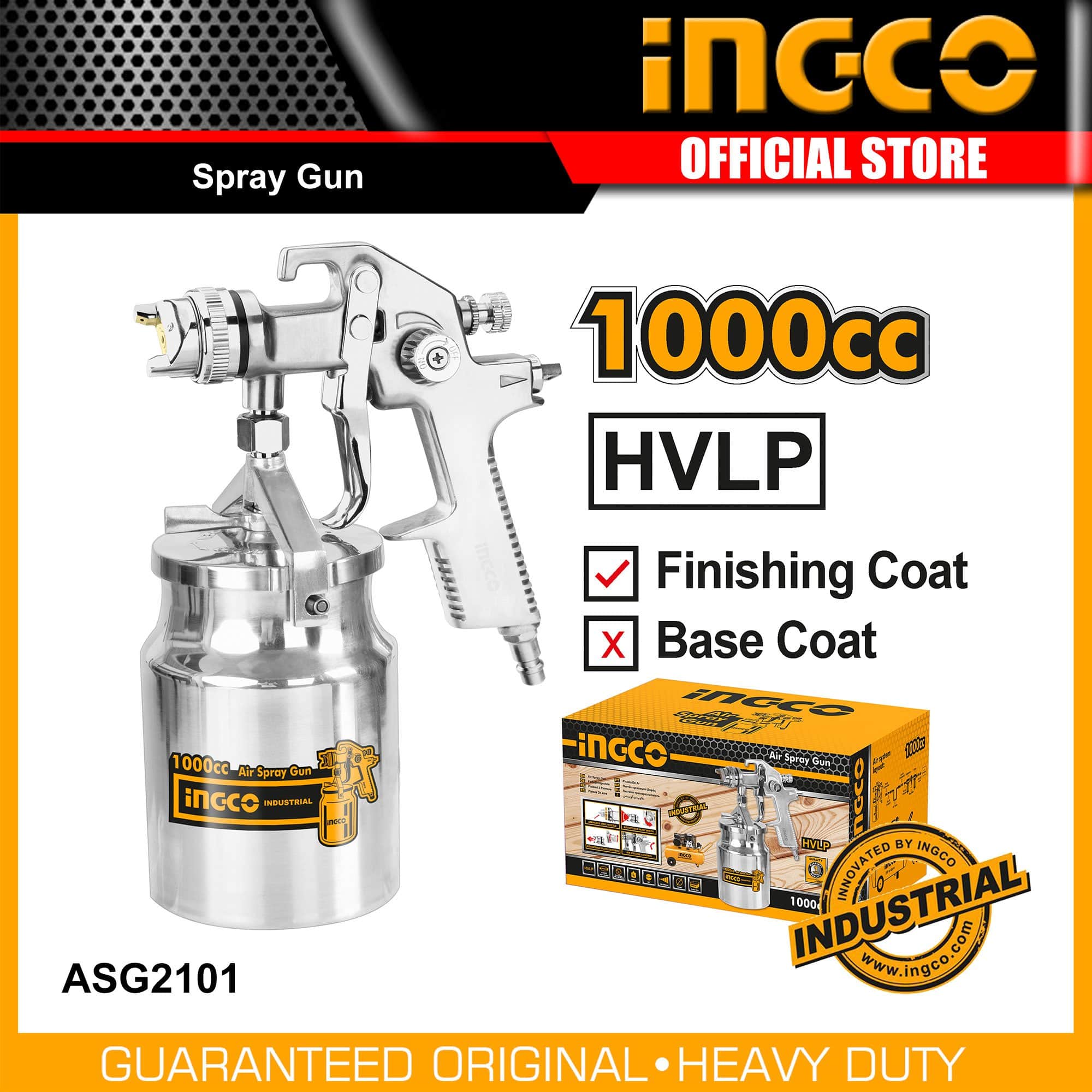 Ingco HVLP Spray Gun 1000cc - ASG2101 | Supply Master | Accra, Ghana Tools Building Steel Engineering Hardware tool