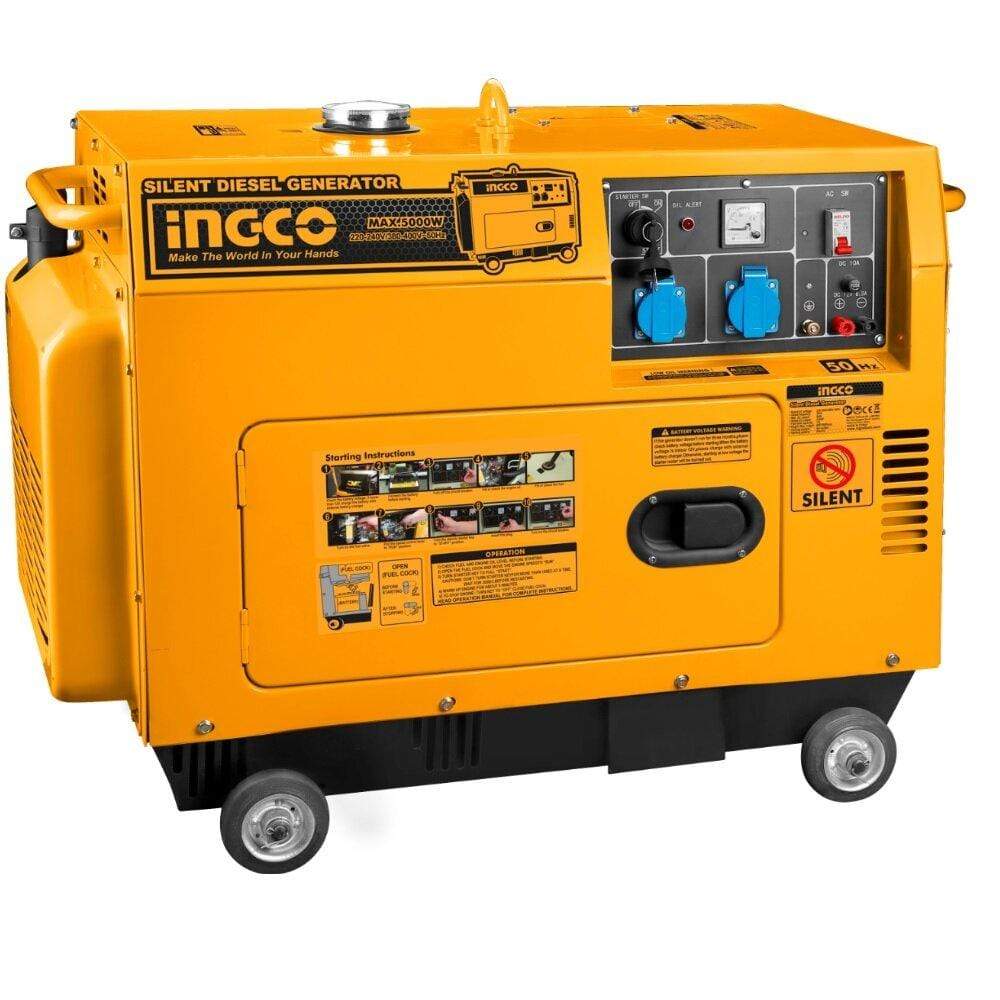 Ingco Industrial Silent Diesel Generator 5KW - GSE50001 | Supply Master | Accra, Ghana Tools Building Steel Engineering Hardware tool