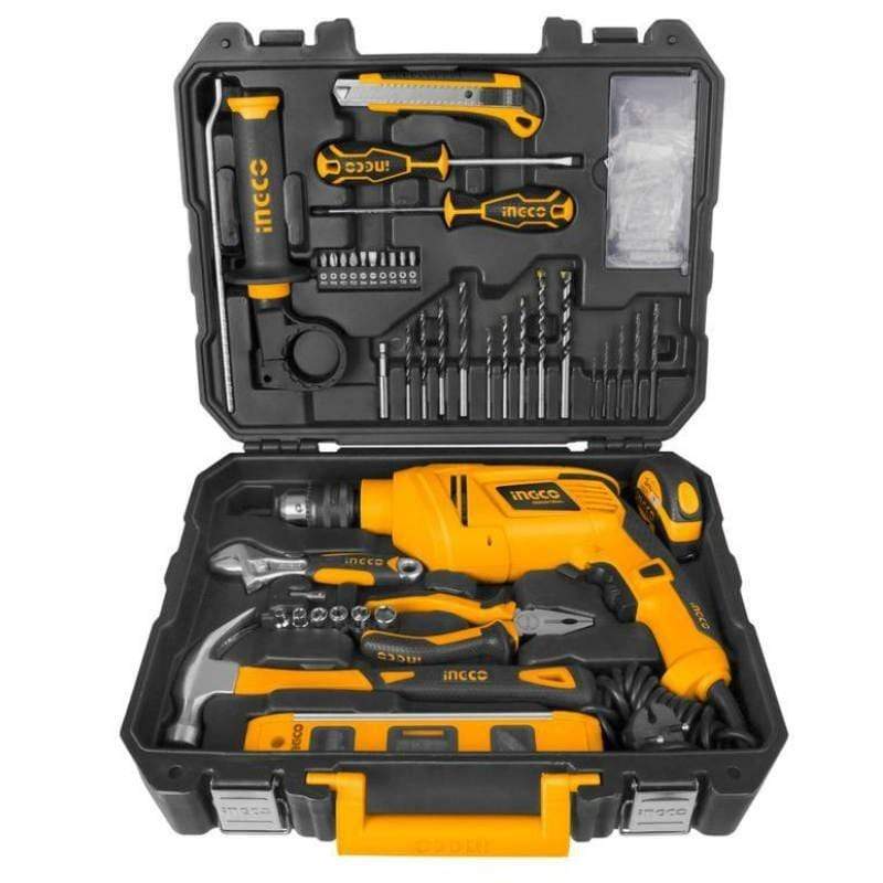 Ingco 101 Pieces Tools Set with 850W Hammer Impact Drill - HKTHP11022