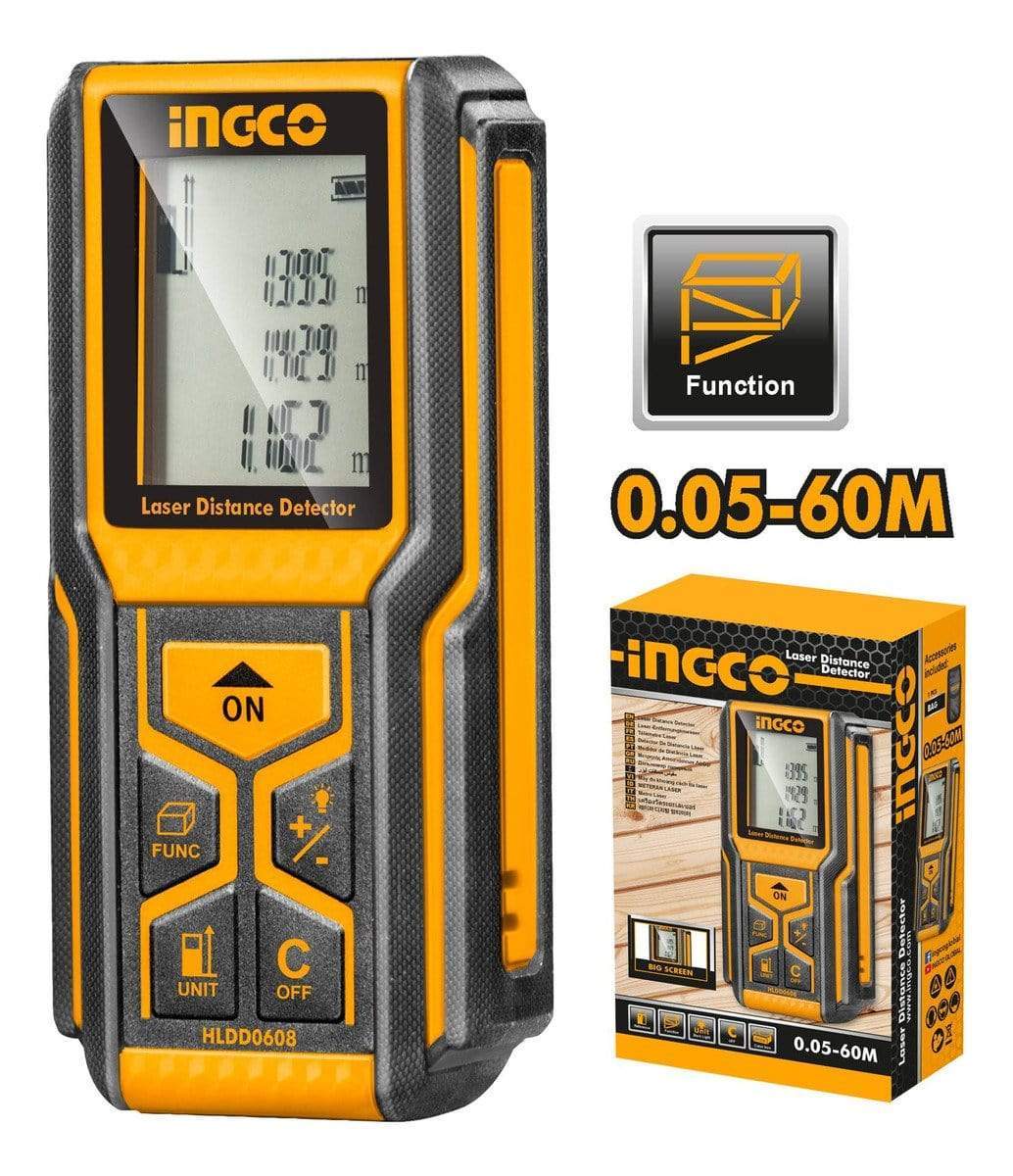 Ingco Laser Distance Detector 60m - HLDD0608 | Supply Master | Accra, Ghana Tools Building Steel Engineering Hardware tool
