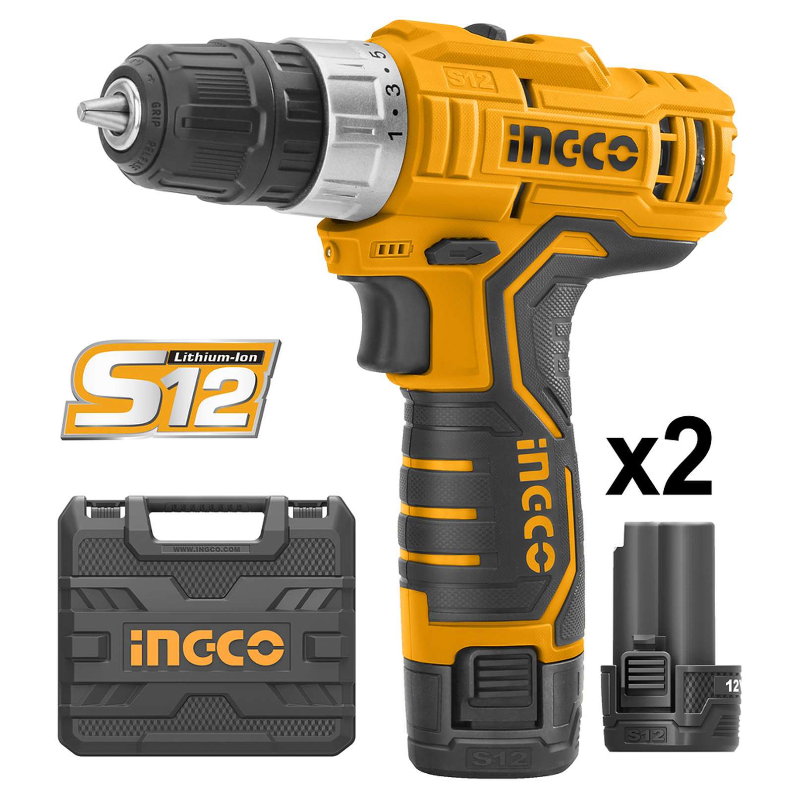 Ingco Lithium-Ion Cordless Drill 12V - CDLI1232 | Supply Master | Accra, Ghana Tools Building Steel Engineering Hardware tool
