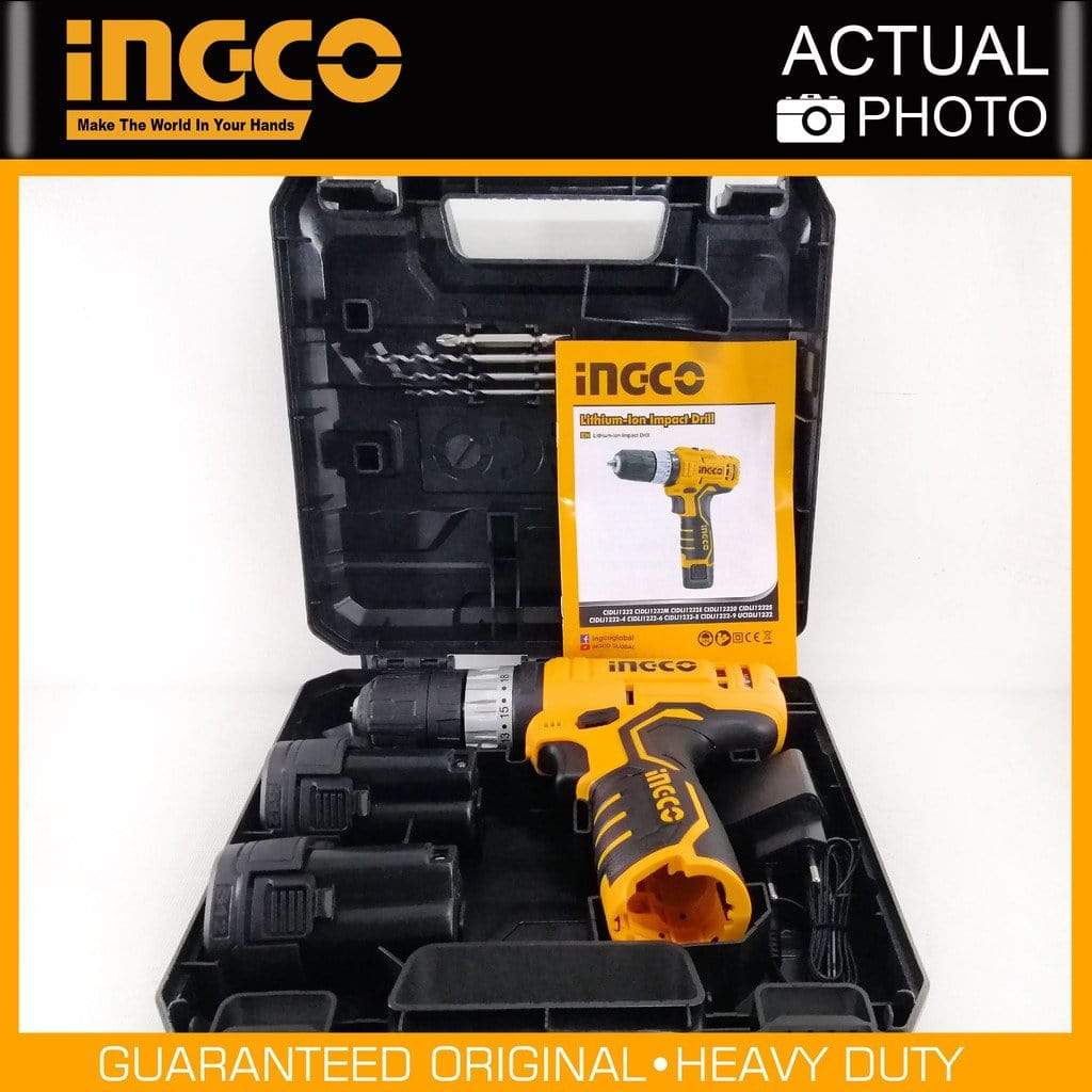 Ingco Lithium-Ion Cordless Hammer Impact Drill 12V - CIDLI1232 | Supply Master | Accra, Ghana Tools Building Steel Engineering Hardware tool