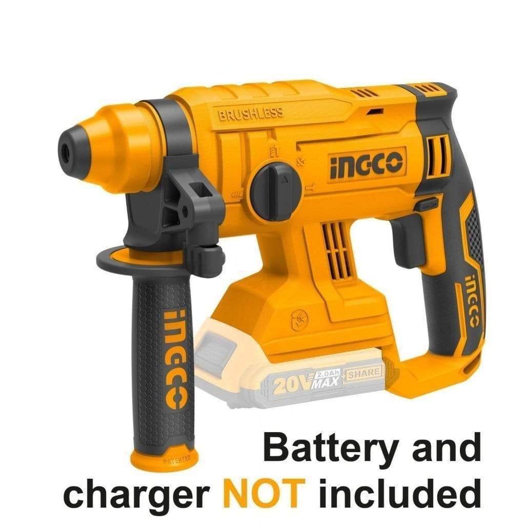 Ingco Lithium-Ion Cordless Rotary Hammer 20V - CRHLI2201 | Supply Master | Accra, Ghana Tools Without Battery & Charger Building Steel Engineering Hardware tool