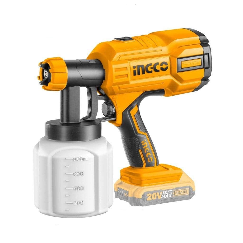 Ingco Lithium-Ion Spray Gun - CSGLI2001 | Supply Master | Accra, Ghana Tools With 20V Battery & Charger Building Steel Engineering Hardware tool