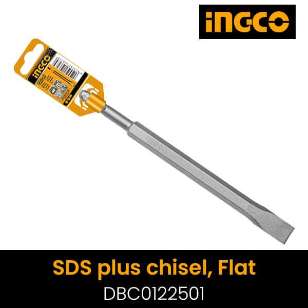 Ingco SDS Plus Chisel 14 x 250mm  (Pointed & Flat) - DBC0112501 & DBC0122501 | Supply Master | Accra, Ghana Tools Flat Building Steel Engineering Hardware tool