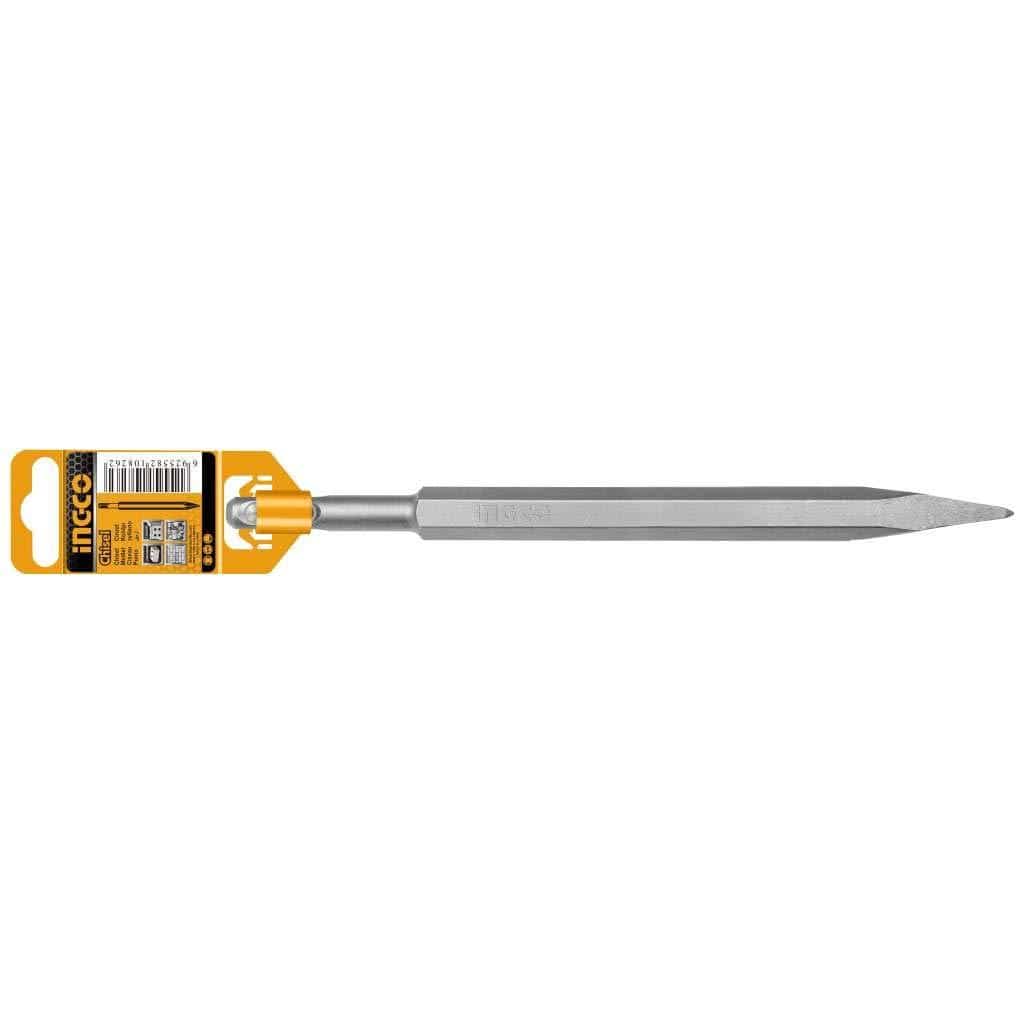 Ingco SDS Plus Chisel 14 x 250mm  (Pointed & Flat) - DBC0112501 & DBC0122501 | Supply Master | Accra, Ghana Tools Pointed Building Steel Engineering Hardware tool