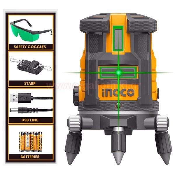 Ingco Self-Leveling Line Green Laser Beams 20m - HLL305205 | Supply Master | Accra, Ghana Tools Building Steel Engineering Hardware tool