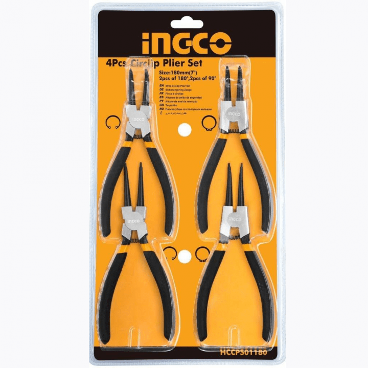 INGCO Snap Ring Plier Set 7 "/ 180mm - HCCPS01180