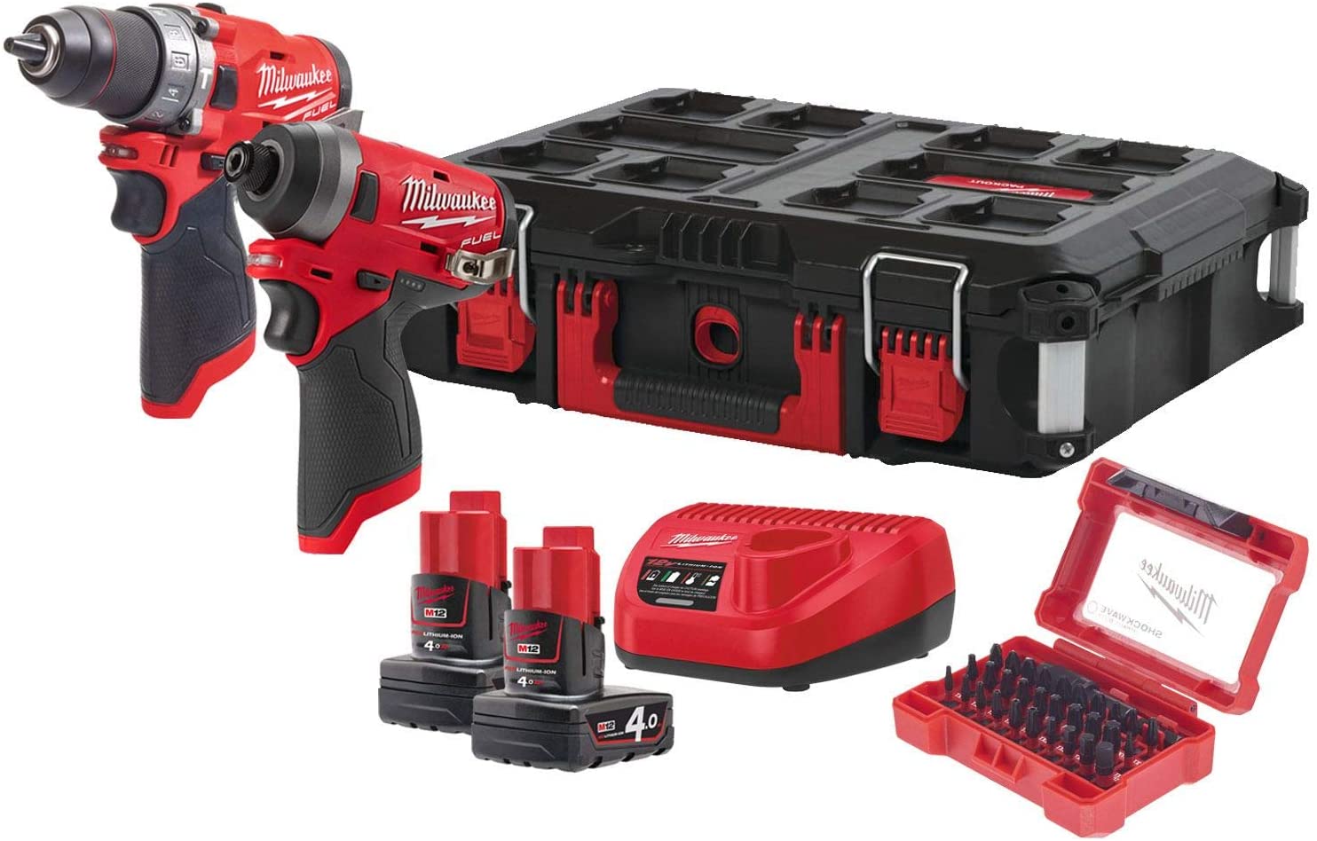 Milwaukee M12 FUEL™ Impact Drill & Driver Combo Kit  - M12 FPP2A-402P | Supply Master | Accra, Ghan Tools Building Steel Engineering Hardware tool