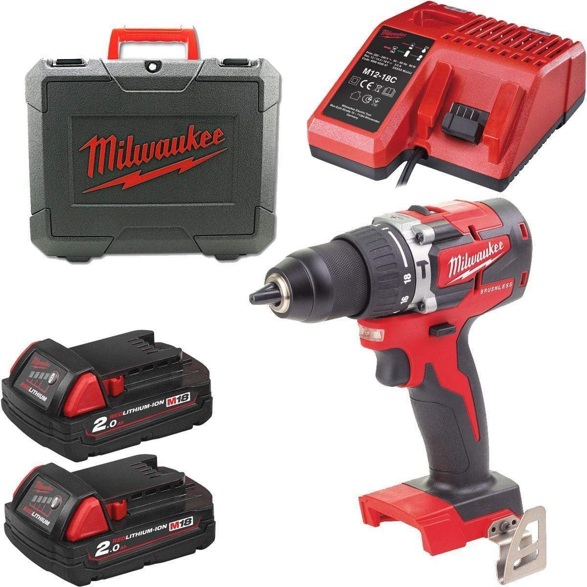 Milwaukee M18™ Cordless Compact Brushless Percussion Drill 18V - M18 CBLPD-422C | Supply Master | Accra, Ghana Tools Building Steel Engineering Hardware tool