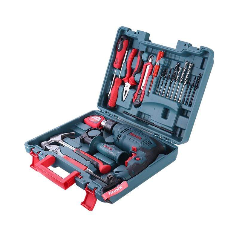 Total 111 Pieces Tool Set with 550W Hammer Impact Drill - THKTHP1112 | Supply Master | Accra, Ghana Tools Building Steel Engineering Hardware tool
