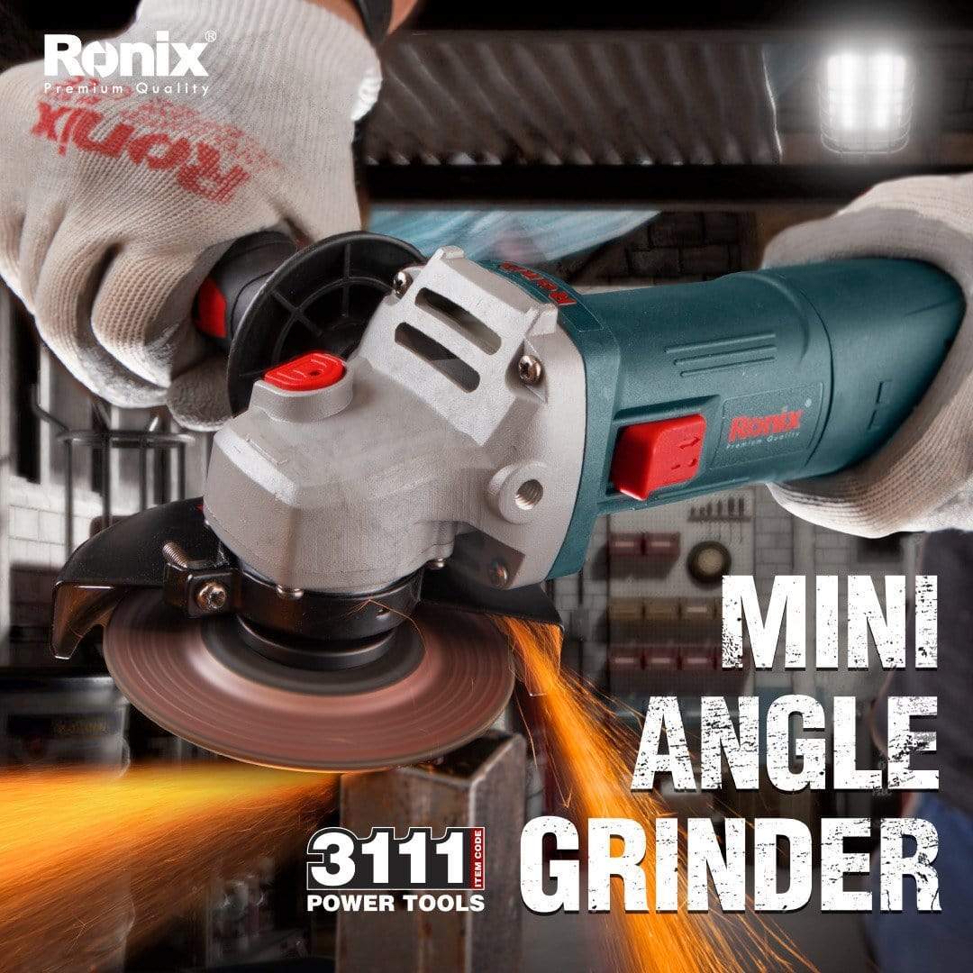 Ronix 4.5"/115mm Mini Angle Grinder, 850W - 3111 | Supply Master | Accra, Ghana Tools Building Steel Engineering Hardware tool
