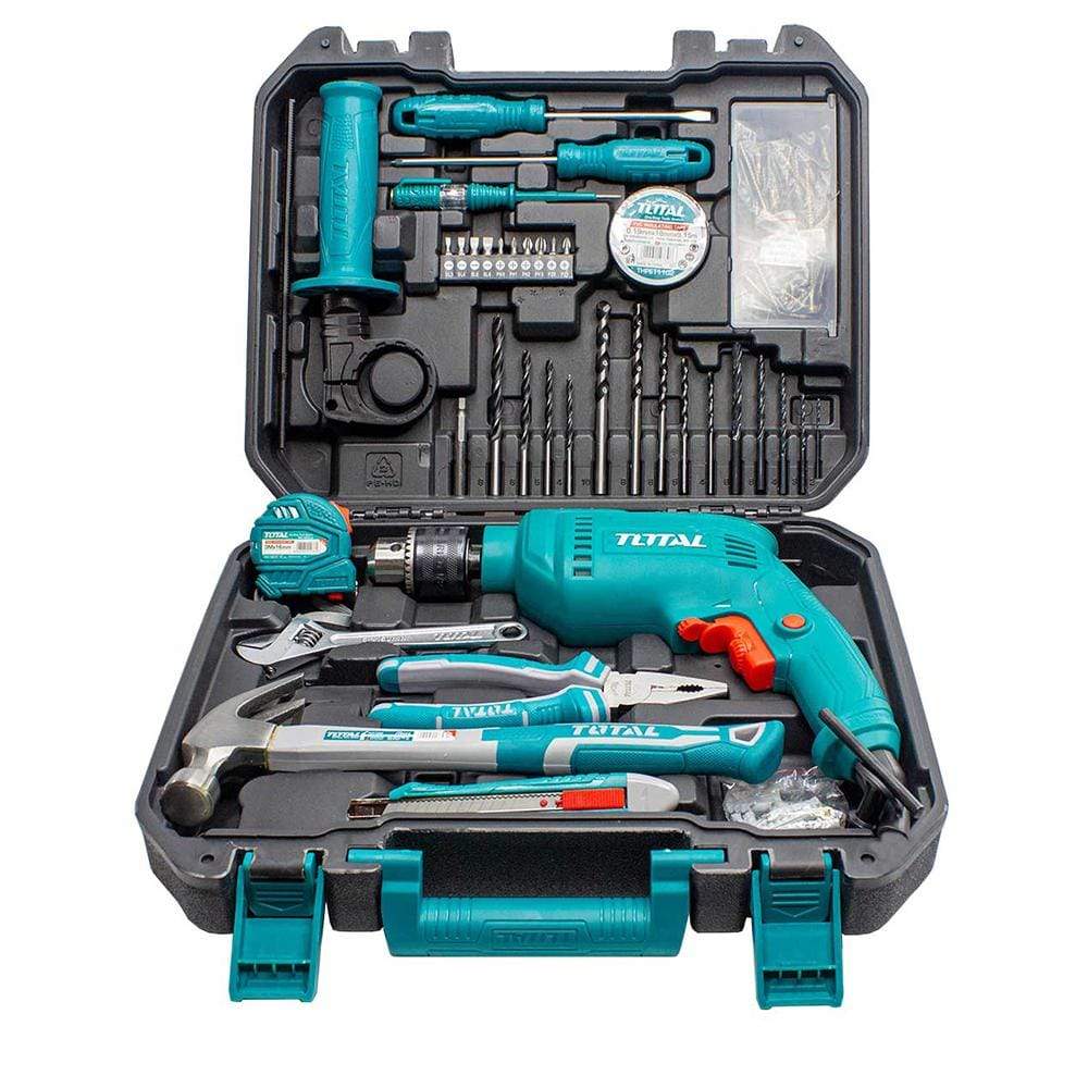 Total 115 Pieces Tool Set with 680W Impact Drill - THKTHP1152 | Supply Master | Accra, Ghana Tools Building Steel Engineering Hardware tool