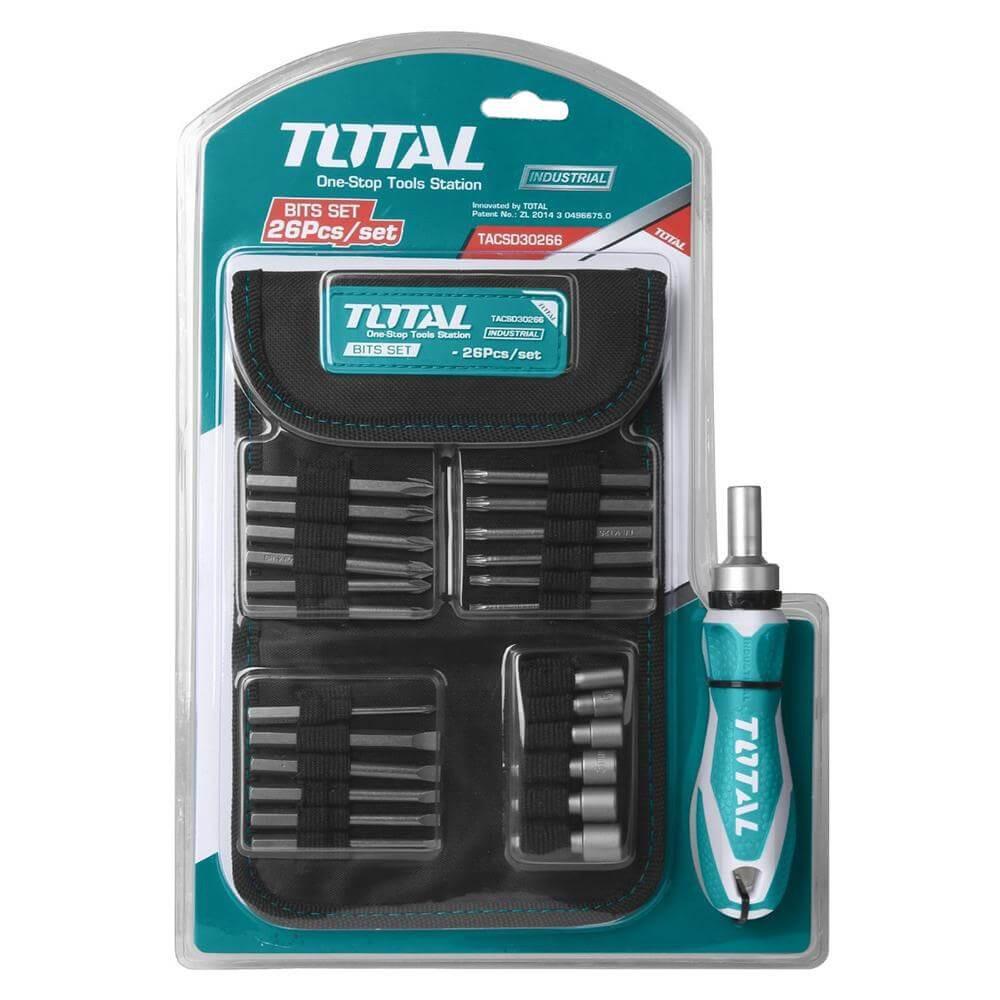 Total 26 Pieces Ratchet Screwdriver Set - TACSD30266 | Supply Master | Accra, Ghana Tools Building Steel Engineering Hardware tool