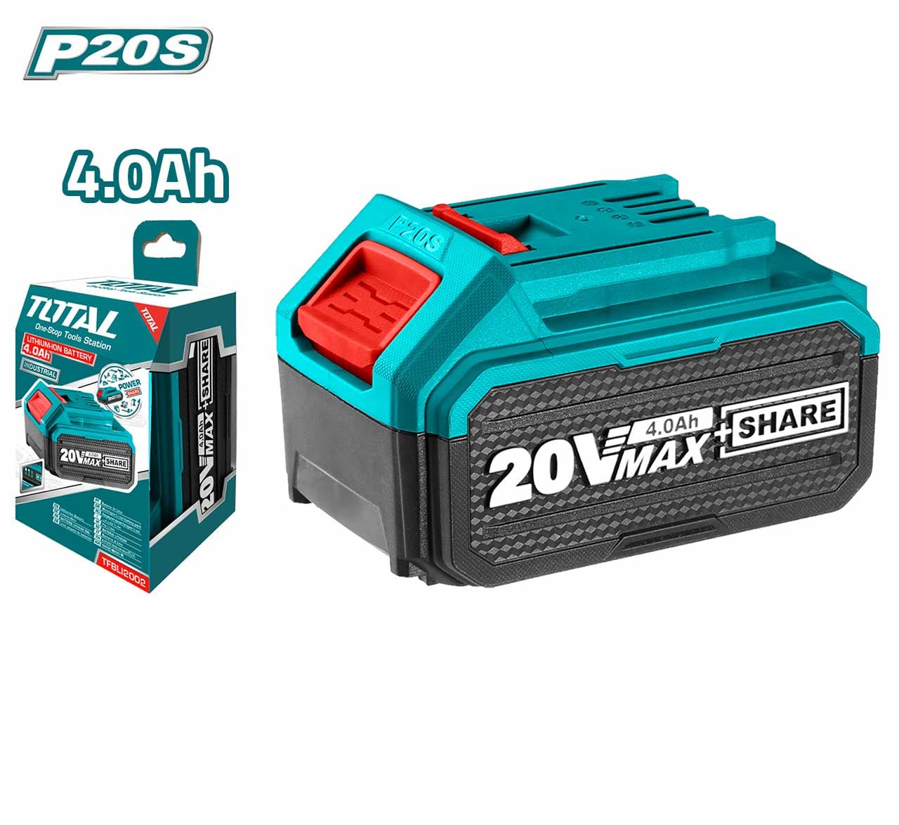 Total Li-ion 20V / 4Ah Battery Pack - TFBLI2002 | Supply Master | Accra, Ghana Tools Buy Tools hardware Building materials