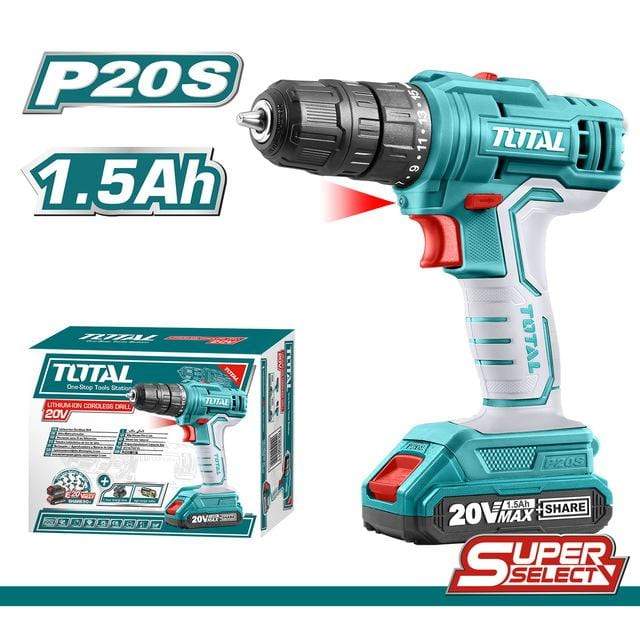 Total Lithium-ion Cordless Drill 20V / 1.5Ah / 45Nm - TDLI20011 | Supply Master | Accra, Ghana Tools Building Steel Engineering Hardware tool