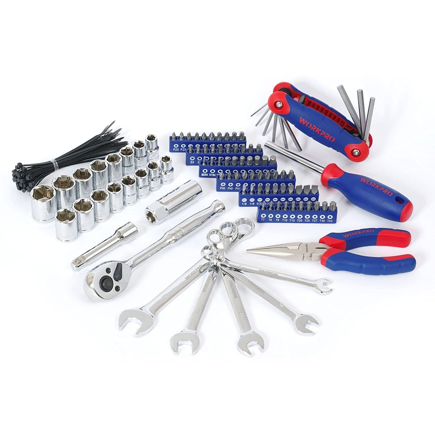 Workpro 136 Pieces Tool Set with Roller Seat - W009039 | Supply Master | Accra, Ghana Tools Building Steel Engineering Hardware tool
