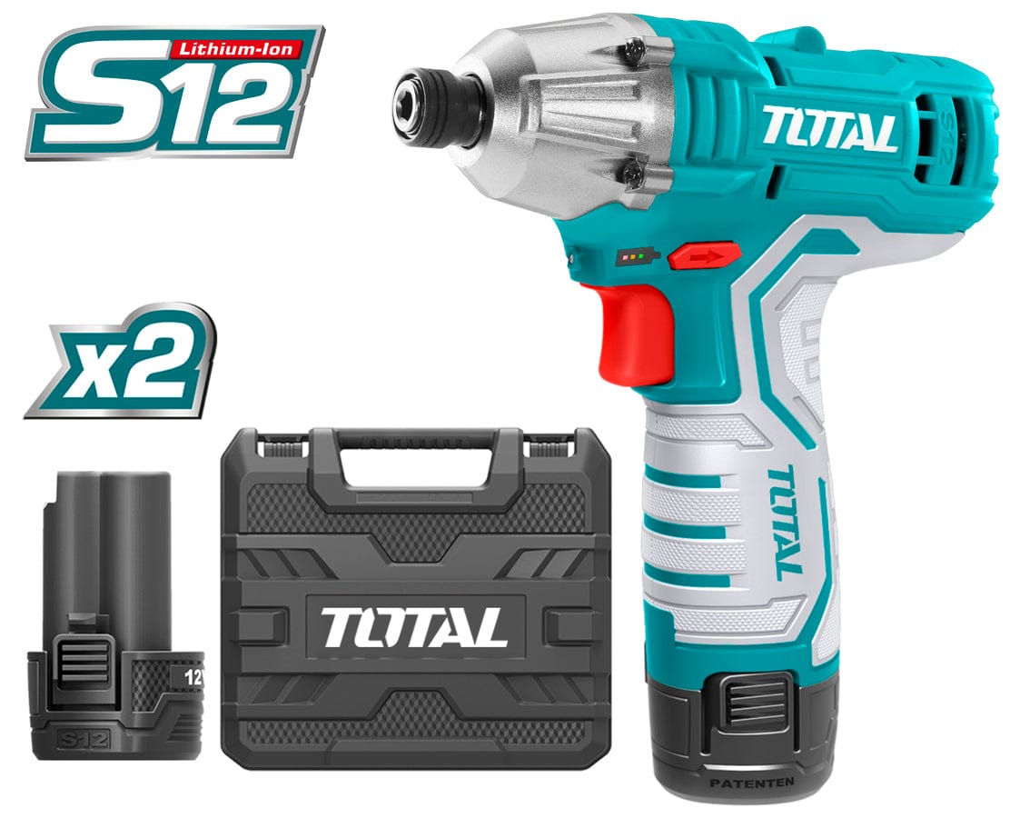 Total Lithium-Ion Impact Driver with Two 12V Batteries - TIRLI1201 | Supply Master | Accra, Ghana Drill Buy Tools hardware Building materials